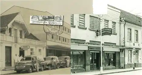 1942 • Surgimento da marca Drogaria Farmácia e Laboratório Catarinense S/A - Joinville/SC;  • Início da expansão - primeira filial em Blumenau/SC.