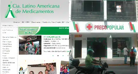 2006 • Abertura da primeira Farmácia Preço Popular (Brusque/SC);  • Mudança da razão social de Drogaria e Farmácia Catarinense para Cia. Latino Americana de Medicamentos;  • Criação da intranet.