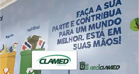 2012 • Ampliação e troca de endereço do Centro de Distribuição, que passou do prédio da Matriz para o Perini Business Park;• Mudança do nome fantasia para CLAMED Farmácias;• Criação do Programa ReciCLAMED.