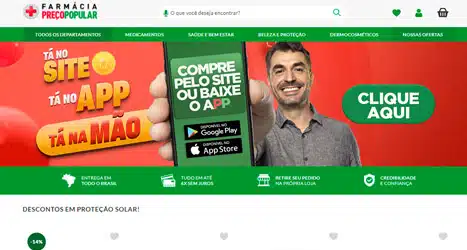 2020 • Lançamento do e-commerce e do aplicativo da Farmácia Preço Popular;