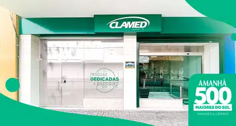 2022 • O Prêmio da revista Amanhã coloca a CLAMED como a 78ª (septuagésima oitava) empresa, no ranking das maiores empresas do sul;